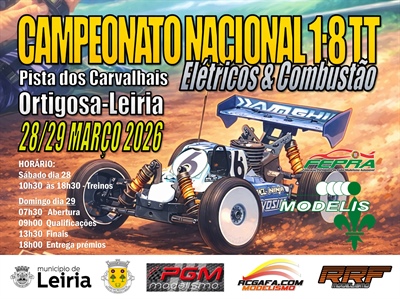 2ª Prova Campeonato Nacional 1/8 TT 2025 - Elétricos & Combustão